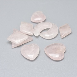 Natürlichen Rosenquarz Perlen, kein Loch / ungekratzt, Mischformen, 14~20x12~22x3~5 mm