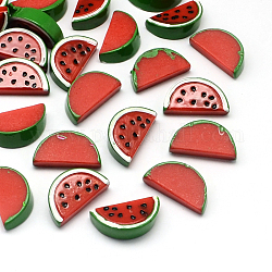 Decoden-Cabochons aus Wassermelonenharz, Imitation Lebensmittel, rot, 12x22x6.5 mm