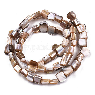 Нити бусин из натуральных пресноводных ракушек SHEL-N026-124-1