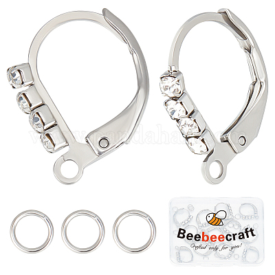 14 шт. фурнитура для сережек из нержавеющей стали 304 STAS-BBC0004-17-1