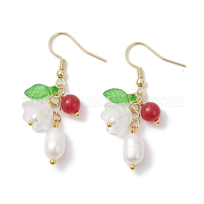Boucles D'oreilles En Argent 925 Avec Perles D'eau Douce Naturelles - Neuf Avec étiquettes