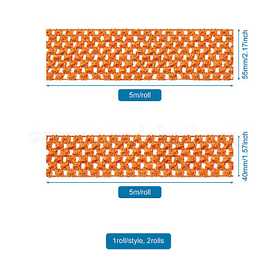 2 рулон 2 размера полиэстеровая эластичная лента EW-TA0001-02G-1