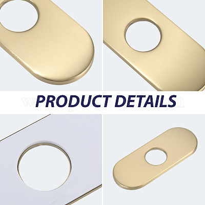 Овальные заглушки для отверстий под смесители из нержавеющей стали STAS-WH20001-18F-G-1