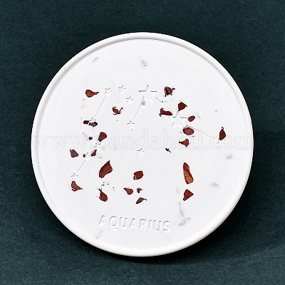 Гипсовая подставка под стакан с изображением двенадцати созвездий PW-WG28707-11-1