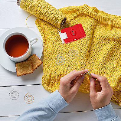 8 шт. двухцветный железный маркер для вязания крючком IFIN-GF0001-26-1