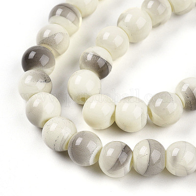 Выпечка окрашенные стеклянные бусины пряди X1-DGLA-N013-8mm-02-1