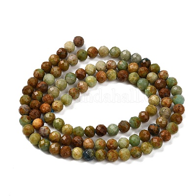 Натуральные бусы из хризоколлы и лазурита G-G278-B01-4mm-1