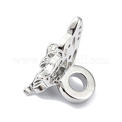 Покрытие стойки латунь микропаве прозрачные кубические циркониевые бусины KK-U014-09P-1