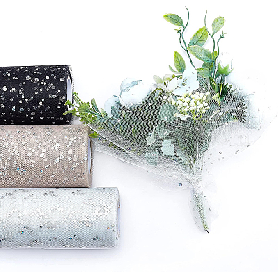 Сетчатые ленты с блестками и пайетками OCOR-BC0008-40-1