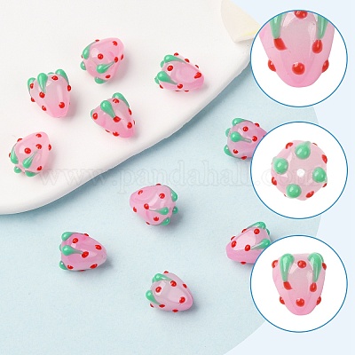 10 шт. стеклянные бугорчатые бусины LAMP-FS0001-58-1