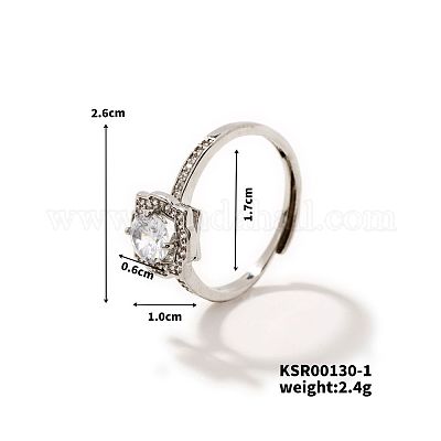 Anelli ovali in ottone carini e alla moda&nbsp;FK7624-1-1