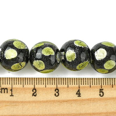 Серебряные песочные бусины лэмпворк ручной работы LAMP-A003-01B-1