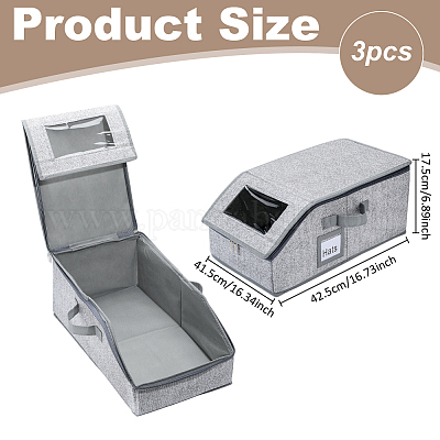 Cajas de almacenamiento organizadoras de sombreros de tela&nbsp;AJEW-WH0699-362-1