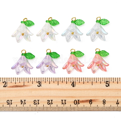 50шт прозрачные акриловые подвески PALLOY-FS00038-02-1