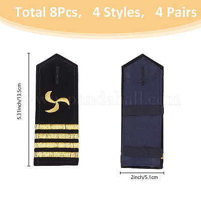 4 пара эполет из полиэфирного волокна 4-х видов DIY-FH0007-14A-1