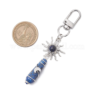 Подвеска-пуля из натурального драгоценного камня HJEW-JM03103-02-1