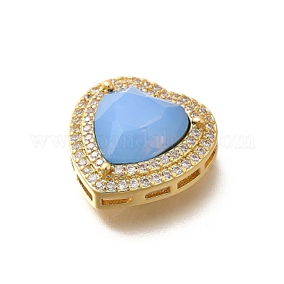 Бусины из латуни в форме сердца KK-Q043-27G-02-1