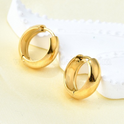 Серьги-кольца из нержавеющей стали 304 EJEW-V005-02G-01-1