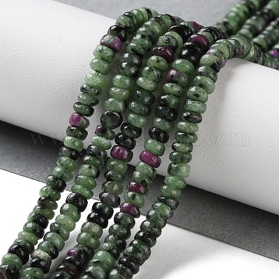 Натуральный рубин в цоизита бусин пряди G-K343-C37-01-1