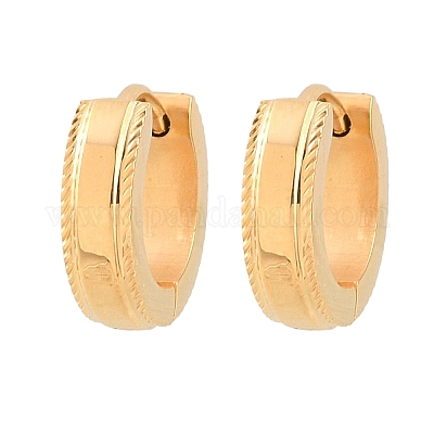 Серьги-кольца из нержавеющей стали 304 EJEW-L307-06G-1