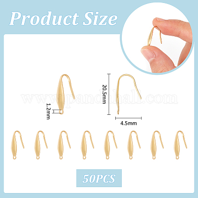 50 шт. крючки для сережек из нержавеющей стали 316 STAS-UN0058-85-1