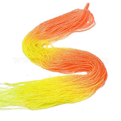 Прозрачный градиент цвета стеклянные бусины пряди GLAA-H021-01A-09-1