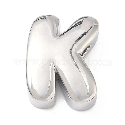 Латунные бусины с инициалами&nbsp;KK-B167-27P-01K-1