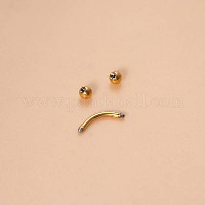 G23 титановый бровь круглая шарообразная изогнутая штанга брови кольца WGFD71D-35-1