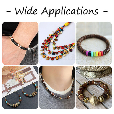 100 шт. натуральные кокосовые бусины COCO-TA0001-01B-1