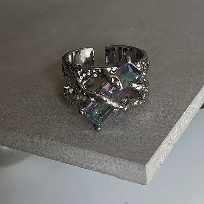 Прямоугольный сплав с регулируемыми манжетами из стразов FS-WG527EA-02-1