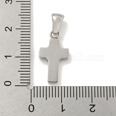 Подвески из нержавеющей стали 304 с кубическим цирконием STAS-C102-04F-P-1