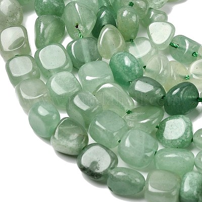 Естественный зеленый авантюрин бисер нитей G-P601-A07-02-1