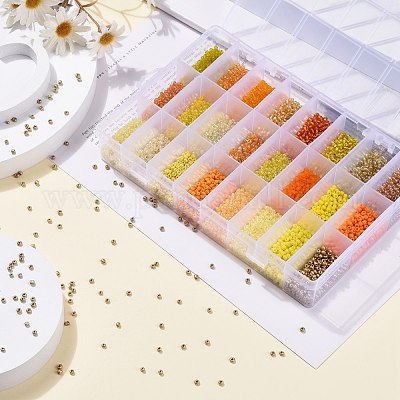 288 г 24-х цветных стеклянных бусин&nbsp;SEED-JQ0005-01C-3mm-1