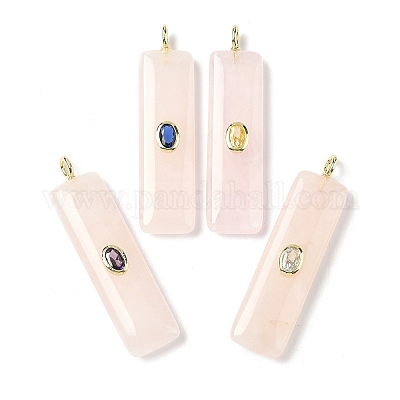 Природного розового кварца подвески G-H318-03G-03-1