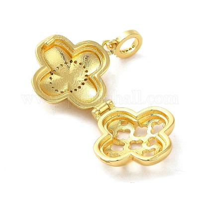 Латунные микропаве прозрачные подвески с фианитом FIND-Z041-14B-1