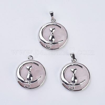 Кулоны для котят из розового кварца X-G-K234-D13-1