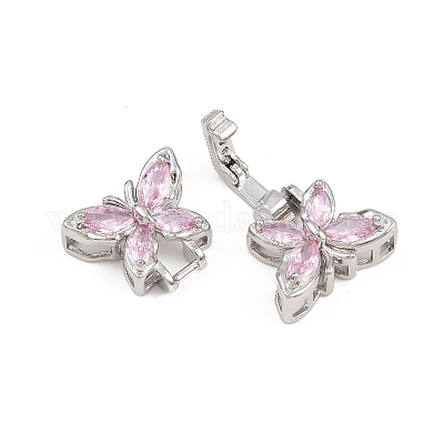 Латунные микро проложить кубического циркония раз за застежками KK-C075-42P-1