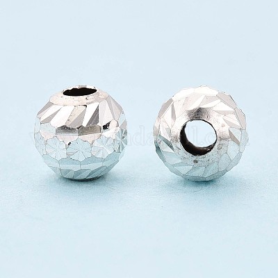 925 текстурированная бусина из стерлингового серебра STER-T008-45S-02-1