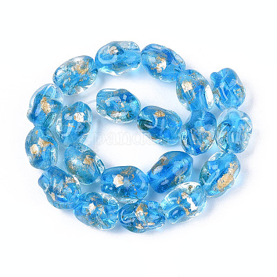 Ручной работы золотые и серебряные шарики фольги стекла FOIL-N030-02D-1