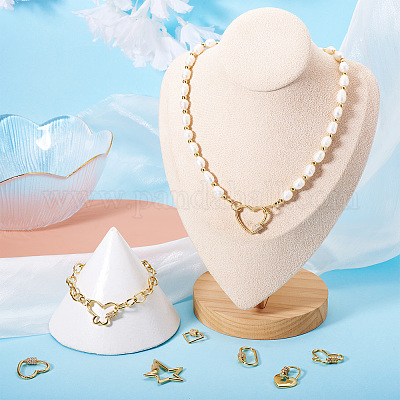 Латунь микропаве прозрачный кубический цирконий винт карабин брелоки ZIRC-TA0001-13G-1