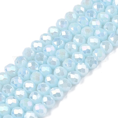 Стеклянные бусины с гальваническим покрытием  EGLA-A044-P4mm-B06-1