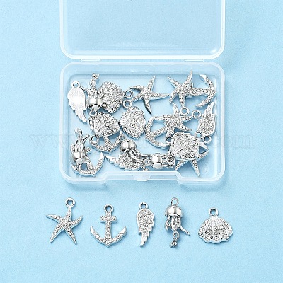 25шт 5 стиля подвески из сплава с кристаллами и стразами FIND-FS0004-10-1