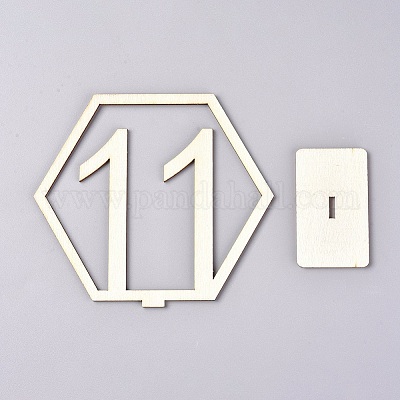 Деревянные столы с номерами карт AJEW-WH0021-29B-1