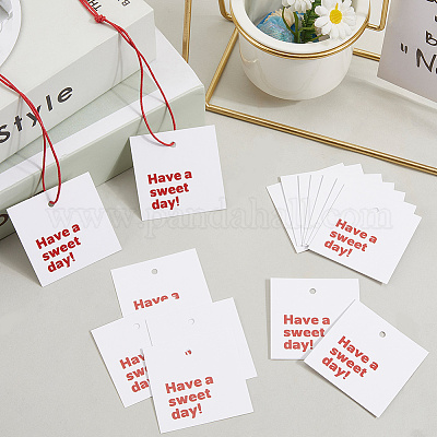 200 шт. бумажные благодарственные поздравительные открытки DIY-SP0004-35-1