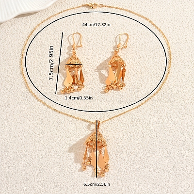 Комплекты из серег и ожерелий с кисточками из латуни в этническом стиле для женщин NB2272-1