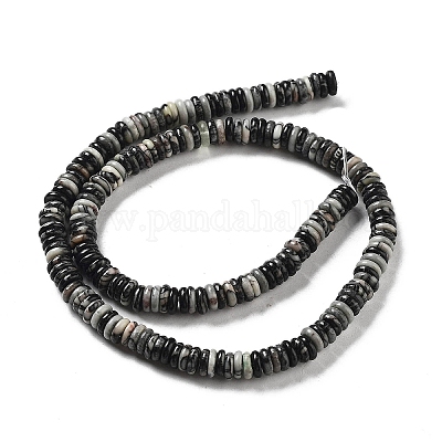 Бусины из натурального черного камня G-G084-A09-01-1
