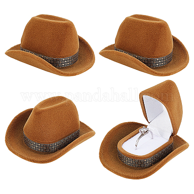 Shop CHGCRAFT 4Pcs Cowboy Hat Ring Box Hat Shape Wedding