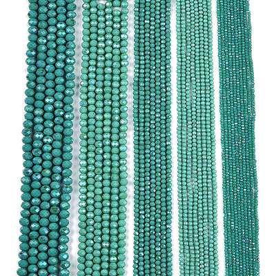 Гальванизировать непрозрачные сплошной цвет стеклянные бусы пряди EGLA-A044-P4mm-L31-1