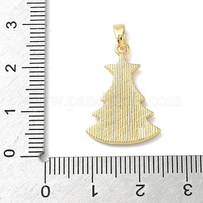 Рождественские латунные эмалевые подвески KK-K305-08E-G-1