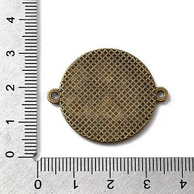 Тибетский сплава стиль параметров соединителя плоские круглые кабошон TIBE-Q038-001G-AB-NR-1
